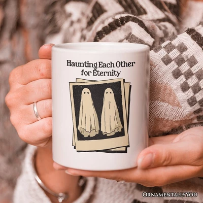 Retro Ghost Picture Haunting Eachother For Eternity Mug, Vintage Halloween Gift For Couples (Non-Custom Only)| OrnamentallyYou 2 Retro Ghost Picture Haunting Eachother For Eternity Mug, Vintage Halloween Gift For Couples (Non-Custom Only)| OrnamentallyYou - Image 2