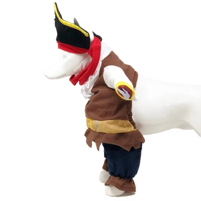Pet Life 'Captain Snuggles' Pirate Uniform Dog Costume 1 Pet Life 'Captain Snuggles' Pirate Uniform Dog Costume