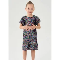 2Bunnies Girls' Christmas New Year's Colorful Stardust Sequin Dress Puff Sleeve -Festival Store GUEST 7dd26fa2 ef8d 44de bc43 c078ef64856c