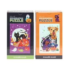 Crocodile Creek Holographic 2 For 1 Puzzle Spooky Pets