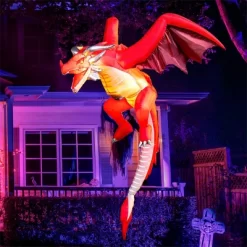 Joyfy 5 FT Halloween Inflatable Outdoor Decorations, Hanging Flying Dragon With Built-in LED For Halloween Yard Lawn Patio Outdoor Indoor Decoration -Festival Store GUEST 7f009525 6735 43d8 bb4a 4d68ad2ad9c8