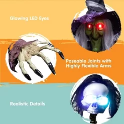 Joyfy Halloween Hanging Talking Witch, Halloween Hanging Ghosts Decorations Prop, Light-up Hanging Witch For Haunted House Outdoor/Indoor Decor -Festival Store GUEST 7f32b107 fb78 4fda 9953 34b29057067b