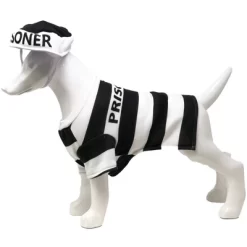 Pet Life Striped Retro Inmate Prisoner Uniform Dog Costume -Festival Store GUEST 817a3a4d 24de 409f a77f 036359a1fd78