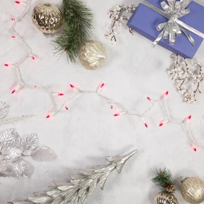 Northlight Mini Incandescent Christmas Lights - Pink - 20.25' White Wire - 100ct 1 Northlight Mini Incandescent Christmas Lights - Pink - 20.25' White Wire - 100ct