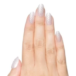 Olive & June Press-On Fake Nails - Maximalist - M Oval - 3D Milky Swirl - 42ct