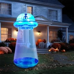 Joyfy 9 FT Tall Halloween Inflatable Outdoor Decoration, Inflatable UFO With Built-in LEDs For Halloween Party Yard Garden Lawn Outside Decoration -Festival Store GUEST 86b1af94 2697 4539 9eb6 e903469fa816