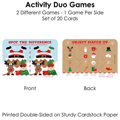 Big Dot Of Happiness Jolly Santa Claus - 2-in-1 Christmas Party Cards - Activity Duo Games - Set Of 20 4 Big Dot Of Happiness Jolly Santa Claus - 2-in-1 Christmas Party Cards - Activity Duo Games - Set Of 20 - Image 4