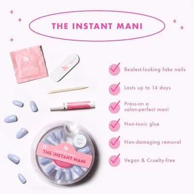 Olive & June Press-On Fake Nails - M Almond - Glitter Spiderwebs - 42ct 4 Olive & June Press-On Fake Nails - M Almond - Glitter Spiderwebs - 42ct - Image 4