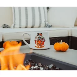 Silver Buffalo Sanrio Hello Kitty Pumpkin Candy Burglar Tapered Pottery Mug | Holds 14 Ounces -Festival Store GUEST 871616a6 913b 4f8b af0d 71aa72d2d396