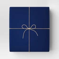 30” 25 Sq Ft Christmas Roll Wrap Solid Blue - Wondershop™