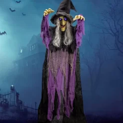 Joyfy 72” Halloween Hanging Witch, Flying Talking Witch Halloween Hanging Ghosts Decorations, Light-up Hanging Witch For Outdoor/Indoor Decorations -Festival Store GUEST 897a8c07 acfd 4bc3 8416 b19df621208c