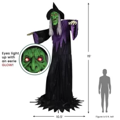 Northlight Huge Lighted And Animated Talking Witch Commercial Outdoor Halloween Decoration - 15' -Festival Store GUEST 8a2470b8 158e 4356 838a d720b4847f19