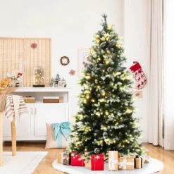 LuxenHome 6Ft Pre-Lit Green Branches With Green And White Tips Artificial Christmas Tree With Stand 12 LuxenHome 6Ft Pre-Lit Green Branches With Green And White Tips Artificial Christmas Tree With Stand -Festival Store GUEST 8bdf5190 d338 439b 9607 26c1bee9cbe6