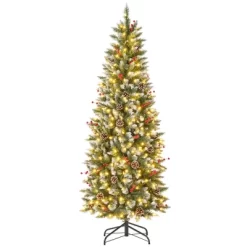 Costway 6 FT Pre-Lit Artificial Christmas Tree With 618 Snowy Branch Tips 280 LED Lights -Festival Store GUEST 8cd5d187 b6cf 47da a0ba 86ac3220b563