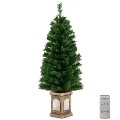 Costway 4 FT Pre-Lit Potted Christmas Tree Artificial Entrance Decor With 3 Lighting Modes -Festival Store GUEST 8e2d4d4f 7f87 44cd a8e5 458265d28711
