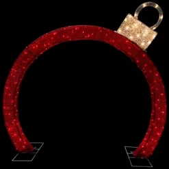 Northlight 4.25' Red LED Lighted Ornament Arch Outdoor Christmas Decoration - Warm White Lights 11 Northlight 4.25' Red LED Lighted Ornament Arch Outdoor Christmas Decoration - Warm White Lights -Festival Store GUEST 8f2910a9 26f8 4158 b6fd df7df7921b4d