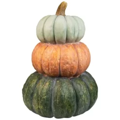 Northlight Tri-Color Pumpkin Stack Fall Harvest Decoration - 19" -Festival Store GUEST 90d2b32c f99a 43cd 9004 f9a39d99b82f