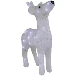 Northlight LED Lighted Commercial Grade Acrylic Reindeer Outdoor Christmas Decoration - 15" - Pure White Lights -Festival Store GUEST 94695ed4 63e2 4f44 8633 42fda7e5c489