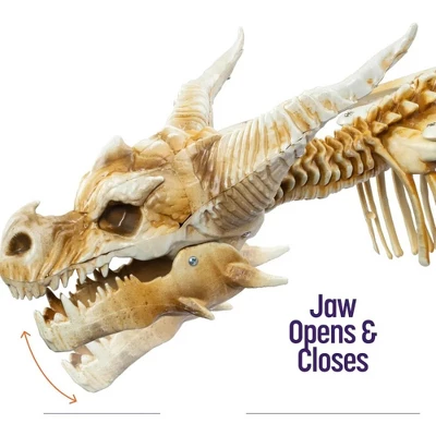 Halloween Dragon Skeleton- Large Indoor/Outdoor Plastic Bones Prop For Decor, Haunted Houses, W Invisible String For Hanging- Movable, Posable Parts 2 Halloween Dragon Skeleton- Large Indoor/Outdoor Plastic Bones Prop For Decor, Haunted Houses, W Invisible String For Hanging- Movable, Posable Parts - Image 2