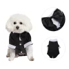 Unique Bargains Stylish Dog Tuxedo Black 1 Pc