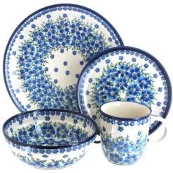 Blue Rose Polish Pottery Zaklady Dinnerware (16 PC) -Festival Store GUEST 962411b2 980e 450f 96bb 1ccab0aaeef8