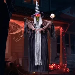 Joyfy Halloween Hanging Talking Witch, Halloween Hanging Ghosts Decorations Prop, Light-up Hanging Witch For Haunted House Outdoor/Indoor Decor -Festival Store GUEST 97b71480 d772 4d0c b1c5 3d41e37858ec
