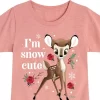 Girls' - Disney - Christmas - I'm Snow Cute Roses Fitted Short Sleeve Graphic T-Shirt