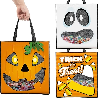 Joyfy Halloween Party Favors 3PCS Large See Through Tote Bags With Handles Trick Or Treat Bag Party Supplies For Candies Biscuits Cards 22.5" X 13.75" 8 Joyfy Halloween Party Favors 3PCS Large See Through Tote Bags With Handles Trick Or Treat Bag Party Supplies For Candies Biscuits Cards 22.5" X 13.75" - Image 8