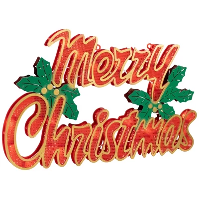 Northlight Lighted Merry Christmas Window Silhouette - 16.5" 3 Northlight Lighted Merry Christmas Window Silhouette - 16.5" - Image 3