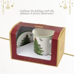 Spode Christmas Tree 14 Oz Mug & Coaster Set - Ceramic Mug With Coaster - Fine Porcelain, Dishwasher & Microwave Safe - Mug & Coaster Gift Set -Festival Store GUEST 9e62e90e 4360 4bff 9314 45cc14fcf095