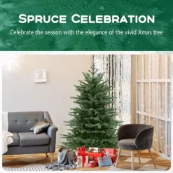 Costway 5 FT Artificial Christmas Tree With 1426 Lush PVC & PE Tips 200 LED Lights 17 Costway 5 FT Artificial Christmas Tree With 1426 Lush PVC & PE Tips 200 LED Lights -Festival Store GUEST 9ee22deb 827d 4a46 bb1f e02b526e6fc5