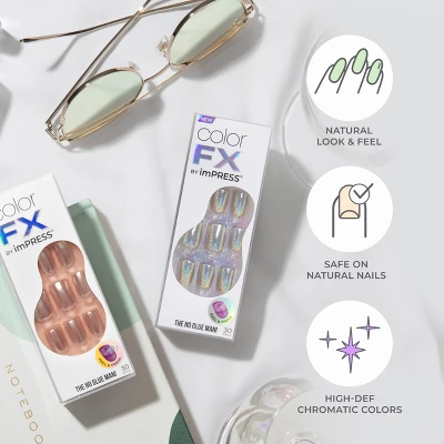 KISS Products ColorFX By ImPRESS Press-On Fake Nails - Short Squoval - Good Mood - 30ct 5 KISS Products ColorFX By ImPRESS Press-On Fake Nails - Short Squoval - Good Mood - 30ct - Image 5
