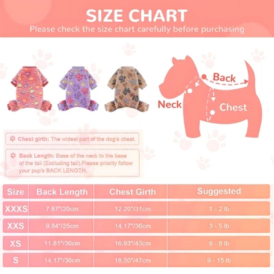 Paaaawaters Dog Fuzzy Velvet Pajamas, Dog Winter Clothes For Small Dogs Boy Girl, Pet Jumpsuit, Doggy Apparel 3 Paaaawaters Dog Fuzzy Velvet Pajamas, Dog Winter Clothes For Small Dogs Boy Girl, Pet Jumpsuit, Doggy Apparel - Image 3