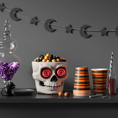 8" Light And Sound Candy Bowl Skull Halloween Decorative Prop White - Hyde And EEK! Boutique™ 1 8" Light And Sound Candy Bowl Skull Halloween Decorative Prop White - Hyde And EEK! Boutique™
