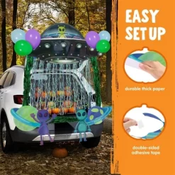 Joyfy Halloween UFO Trunk Or Treat Car Decoration, Aliens Archway Garage Door Decor With Streamer Tinsels Strips Balloons For SUV Outdoor/Indoor -Festival Store GUEST a4500d45 c9df 4428 8f6a a0521325c868