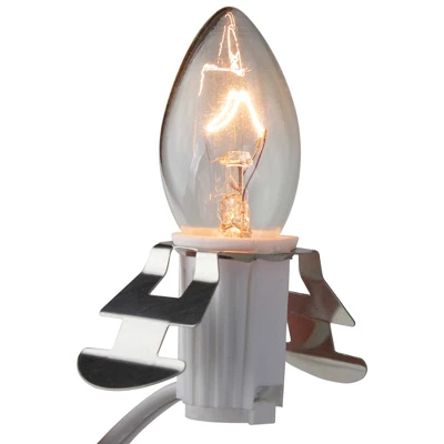 Northlight 3-Count Clear C7 Christmas Light Set, 8ft White Wire 1 Northlight 3-Count Clear C7 Christmas Light Set, 8ft White Wire