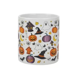 Bioworld Halloween Ghosts & Scary Icons 2-Pack 16 Oz Ceramic Mugs