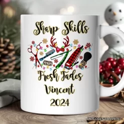 Barber Buffalo Plaid Christmas Mug, Barbershop Gift (Non-Custom Only)| OrnamentallyYou -Festival Store GUEST aa332883 a6b8 4b84 a3ac 9afbe3c423f3