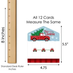 Big Dot Of Happiness Merry Little Christmas Tree - Red Truck Christmas Party Game Pickle Cards - Pull Tabs 3-in-a-Row - Set Of 12 -Festival Store GUEST ac1c58ef 70a6 4142 acf2 9cf8378b405c