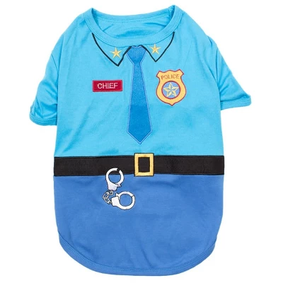 Parisian Pet 'Officer Woof' Halloween Costume For Dogs & Cats – Police Dog Costume, Pet Officer Outfit For Halloween, Light Blue 6 Parisian Pet 'Officer Woof' Halloween Costume For Dogs & Cats – Police Dog Costume, Pet Officer Outfit For Halloween, Light Blue - Image 6