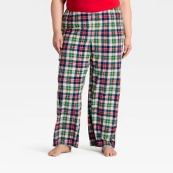 Women's Plaid Microfleece Holiday Matching Family Pajama Pants - Wondershop™ Cream -Festival Store GUEST ad84cec6 877c 4ade 81a7 88311e476989