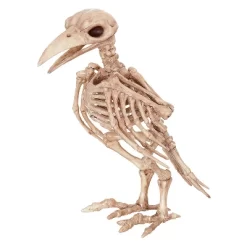 Seasons USA Raven Skeleton Halloween Decoration - 7.25 In X 6.5 In X 6 In - Beige