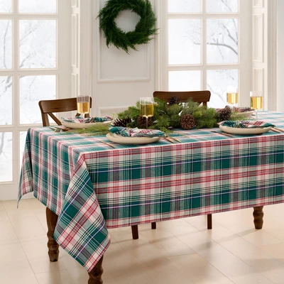 Holiday Fireside Plaid Tablecloth - Elrene Home Fashions 3 Holiday Fireside Plaid Tablecloth - Elrene Home Fashions - Image 3