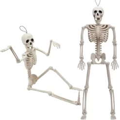 Joyfy 1/2 PCS 24" Posable Skeleton Halloween Decorative Props For Indoor/Outdoor Halloween Decorations, Graveyard Haunted House Spooky Scene Party -Festival Store GUEST afe66370 c889 47db 8e1e 4483e995229c