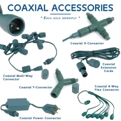 Novelty Lights 25 Feet 50 Coaxial LED Christmas Mini Light String, Green Wire, 5mm Wide Angle Bulbs, Connectable, Indoor/Outdoor Décor -Festival Store GUEST b09ee35e 1e7b 42d5 aa77 13279a589f77