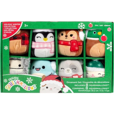 Squishmallows 4" Mini Plush Christmas Tree Ornaments, 8-Pack - Official Kellytoy Holiday Set - Includes Cam The Cat, Darla The Fawn & More! Squishy & 1 Squishmallows 4" Mini Plush Christmas Tree Ornaments, 8-Pack - Official Kellytoy Holiday Set - Includes Cam The Cat, Darla The Fawn & More! Squishy &