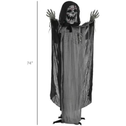 YOOCOZZ 74" Life Size Skeleton Witch Outdoor Halloween Decorations With Light Up Eyes And Chest, Howling And Chain Sound(Batteries Included) 15 YOOCOZZ 74" Life Size Skeleton Witch Outdoor Halloween Decorations With Light Up Eyes And Chest, Howling And Chain Sound(Batteries Included) -Festival Store GUEST b4b3ca86 0e0d 4b8f 8837 b65035889484