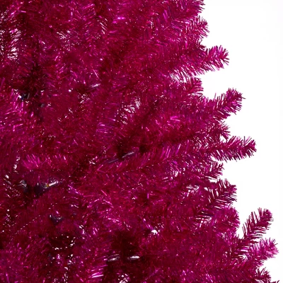 Northlight 6' Metallic Pink Tinsel Artificial Christmas Tree - Unlit 2 Northlight 6' Metallic Pink Tinsel Artificial Christmas Tree - Unlit - Image 2