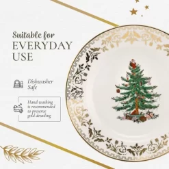 Spode Christmas Tree Gold Salad Plates, Set Of 4, 22 Karat Gold Detailing -Festival Store GUEST b646cef9 00b2 4e45 8877 90948ac94d6f