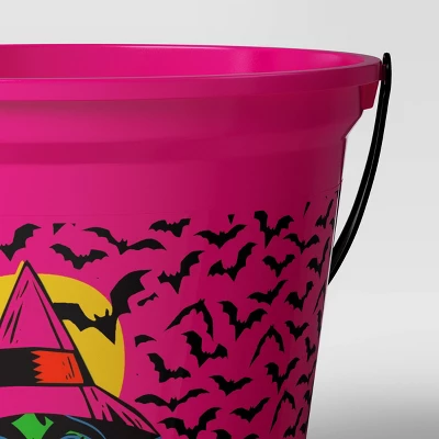 7.64" Witch Halloween Plastic Trick Or Treat Pail Dark Pink - Hyde And EEK! Boutique™ 3 7.64" Witch Halloween Plastic Trick Or Treat Pail Dark Pink - Hyde And EEK! Boutique™ - Image 3
